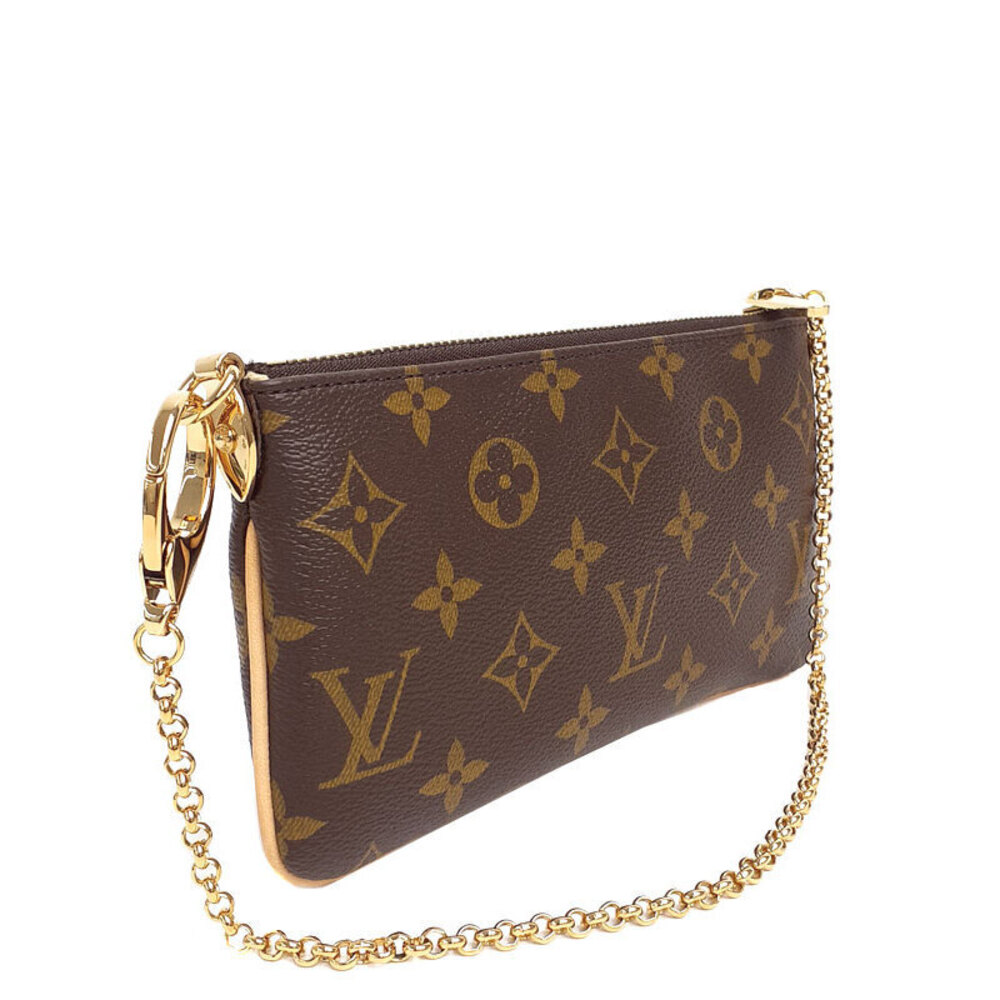 Louis Vuitton Milla Monogram Brown Accessory Pochette Leather Pouch